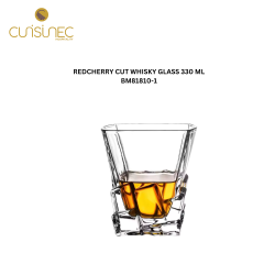 RED CHERRY CUT WHISKY GLASS 330 ML BM81810-1