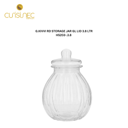 G.KIVVI RD STORAGE JAR GL LID 3.8 LTR H5203-.3.8