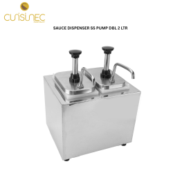 SAUCE DISPENSER SS PUMP DBL 2 LTR