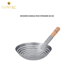 WOODEN HANDLE RICE STRAINER 26 CM