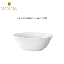 LH-1PCS SERVING BOWL SNOW WHT FLUTED