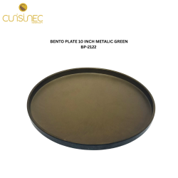 BENTO PLATE 10 INCH METALIC GOLD BP-2122