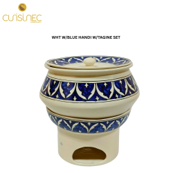 WHITE W/BLUE HANDI W/TAGINE SET
