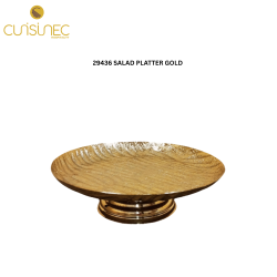 29436 SALAD PLATTER GOLD