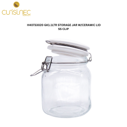 CUI H40733020 GK1.1LTR STORAGE JAR W/CERAMIC LID SS CLIP ALX