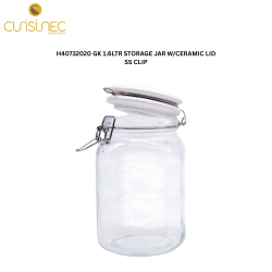 CUI H40732020 GK 1.6LTR STORAGE JAR W/CERAMIC LID SS CLIP ALX