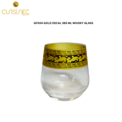 CUI GF004 GOLD DECAL 365ML WHISKY GLASS ALX