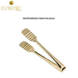 CUI PASTRY/BREAD TONG PVD GOLD AWK