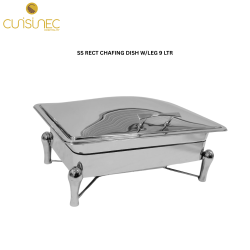CUI SS RECT CHAFING DISH W/LEG 9 LTR CHL