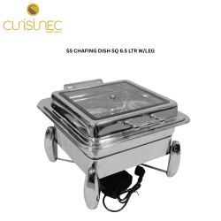 CUI SS CHAFING DISH SQ 6.5LTR W/LEG CHL