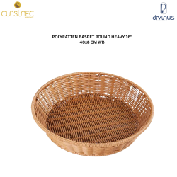 CUI POLYRATTEN BASKET ROUND HEAVY 16" 40x8CM WB HSE