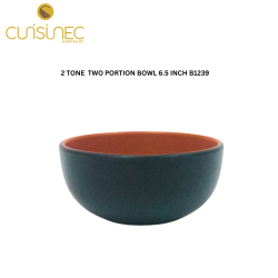 CUI 2 TONE TWO PORTION BOWL 6.5 INCH B1239 FRI