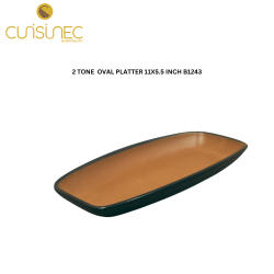 CUI 2 TONE OVAL PLATTER 11X5.5 INCH B1243 FRI