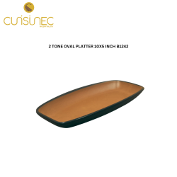 CUI 2 TONE OVAL PLATTER 10X5 INCH B1242 FRI