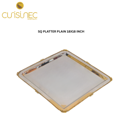 CUI SQ PLATTER PLAIN 18X18 INCH CHL