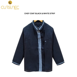 CUI CHEF COAT BLACK & WHITE STRIP CHL