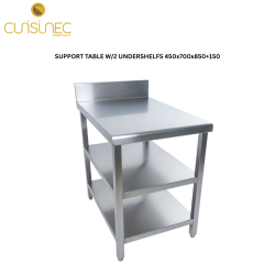 CUI SUPPORT TABLE W/2 UNDERSHELFS 450x700x850+150