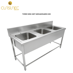 CUI THREE SINK UNIT 1800x600x850+150