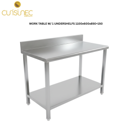 CUI WORK TABLE W/ 1 UNDERSHELFS 1100x600x850+150