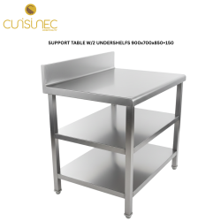 CUI SUPPORT TABLE W/2 UNDERSHELFS 900x700x850+150