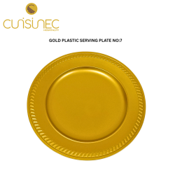 CUI GOLD PLASTIC SERVING PLATE NO:7 HSE