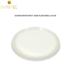 CUI AS ROKA WHITE MATT  EDGE PLATE SMALL 20 CM MAN
