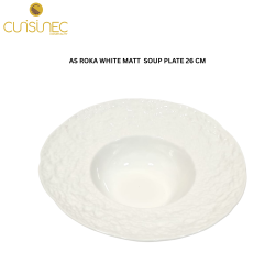 CUI AS ROKA WHITE MATT  SOUP PLATE 26 CM  MAN