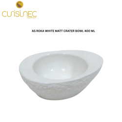 CUI AS ROKA WHITE MATT CRATER BOWL 400 ML MAN