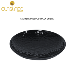 CUI HAMMERED COUPE BOWL 24CM BLK SHW