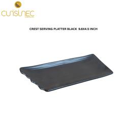 CUI CREST SERVING PLATTER BLACK  9.8X4.5 INCH SVL
