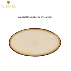 CUI  OVAL PLATTER COUPE 25 CM STELLA IVORY VAN