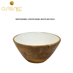CUI WDN ENAMEL COATED BOWL WHITE 8X4 INCH ASH