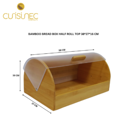 CUI BAMBOO BREAD BOX HALF ROLL TOP 38*27*16 CM CHI