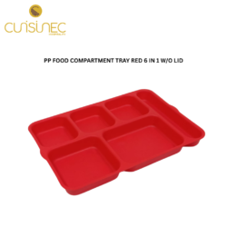 CUI PP FOOD COMPARTMENT TRAY RED 6IN1 W/O LID JPL