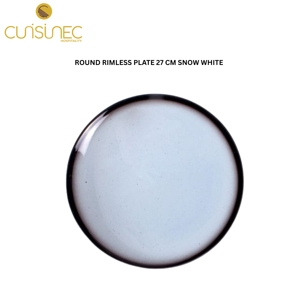 CUI ROUND RIMLESS PLATE 27 CM SNOW WHITE ARI