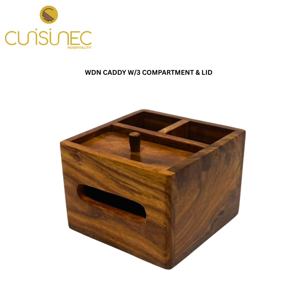 CUI WDN CADDY W/3 COMPARTMENT & LID ASH