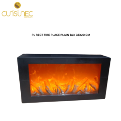 CUI PL RECT FIRE PLACE PLAIN BLK 38X20CM CHI