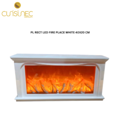 CUI PL RECT LED FIRE PLACE WHITE 40X20CM CHI