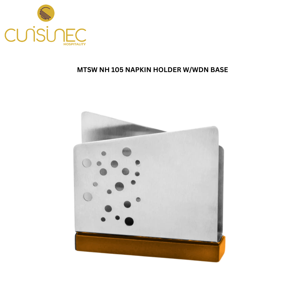 CUI MTSW NH 105 NAPKIN HOLDER W/WDN BASE MET