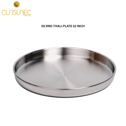 CUI SS RND THALI PLATE 12 INCH NAT