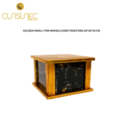 CUI GOLDEN SMALL PINK MARBLE SHEET RISER RND 26*26*18 CM SAP