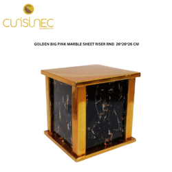 CUI GOLDEN BIG PINK MARBLE SHEET RISER RND 26*26*26 CM SAP