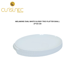 CUI MELAMINE OVAL WHITE GLOSSY TRIO PLATTER SMALL 37*20 CM SAP