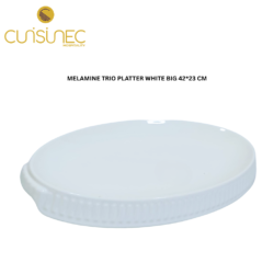 CUI MELAMINE TRIO PLATTER WHITE BIG 42*23 CM SAP