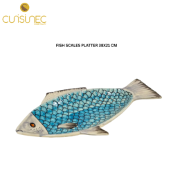CUI FISH SCALES PLATTER 38X21 CM SHW
