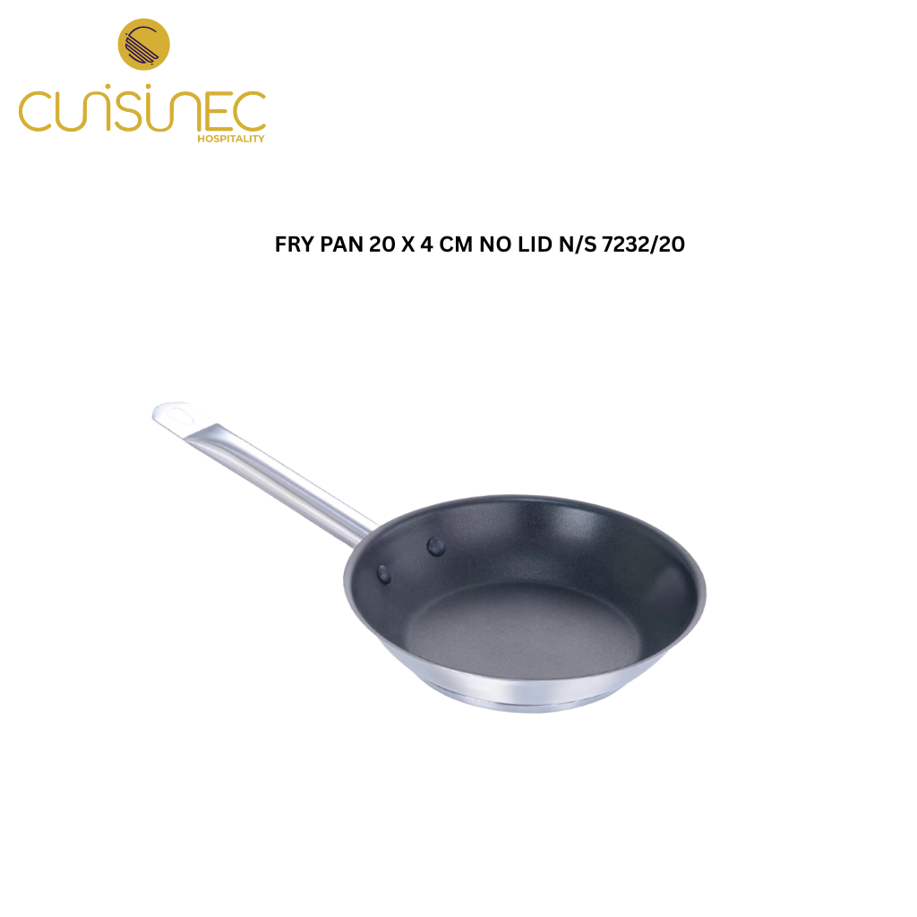 CUI FRY PAN 20 X 4 CM NO LID N/S 7232/20 SSP