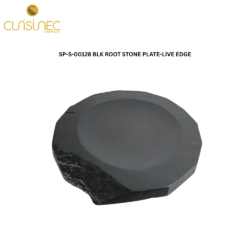 CUI SP-S-00128 BLK ROOT STONE PLATE-LIVE EDGE STB