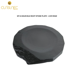 CUI SP-S-00129 BLK ROOT STONE PLATE - LIVE EDGE STB
