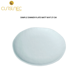 CUI DIMPLE DINNER PLATE MATT WHT 27 CM SVL