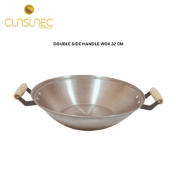 CUI DBL SIDE HDL WOK 32 CM BKS